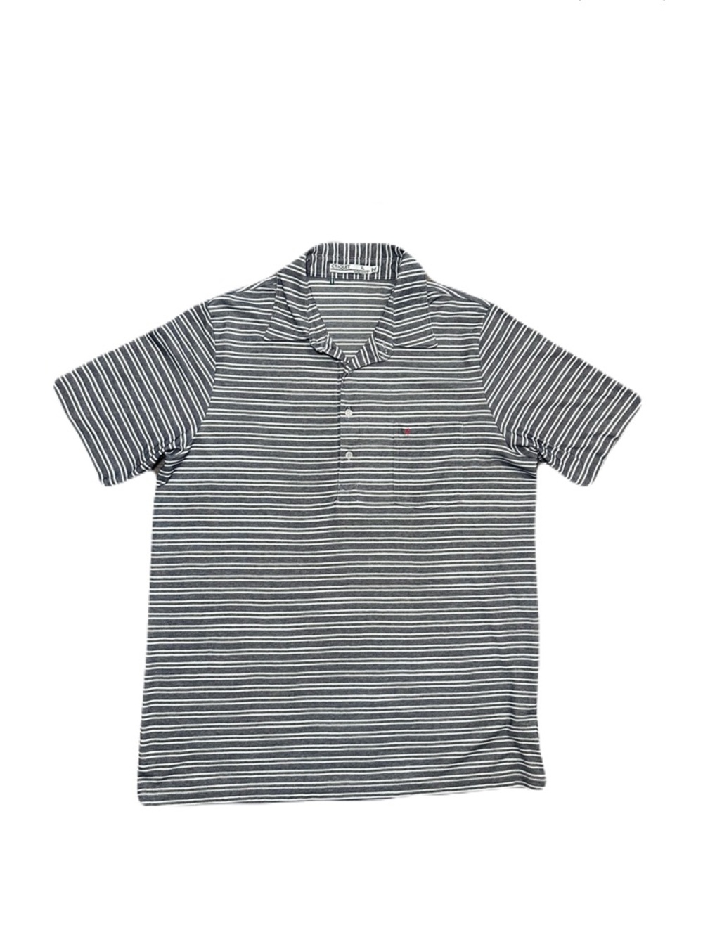 Criquet Mens Short Sleeve Polo Golf Shirt XL Blue Striped